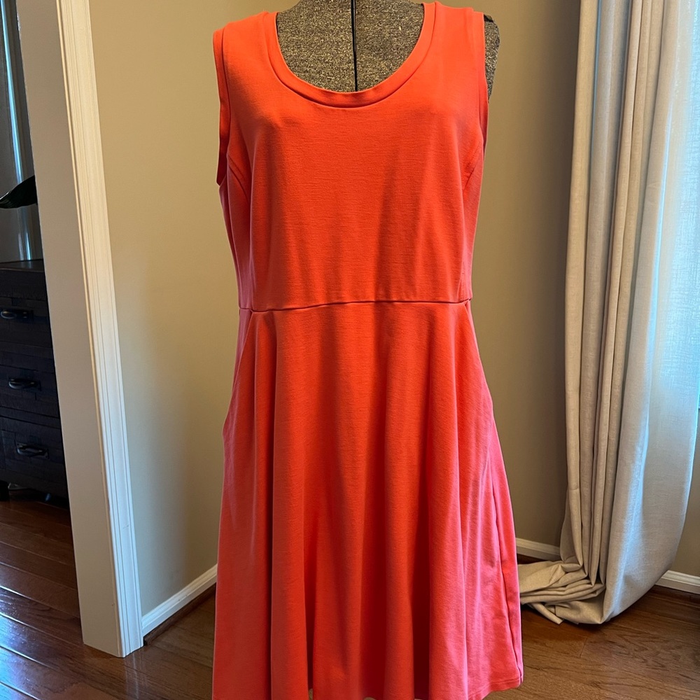 Banana Republic Coral Dress with Pockets, size 14
